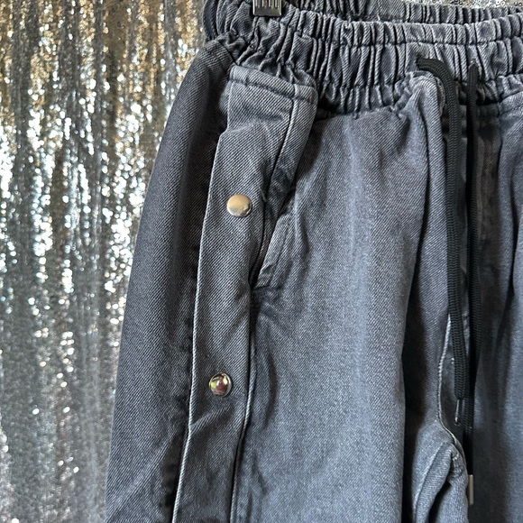 Boohoo Man Tall Straight Leg Popper Elastic Waist Jean - Picture 5 of 16